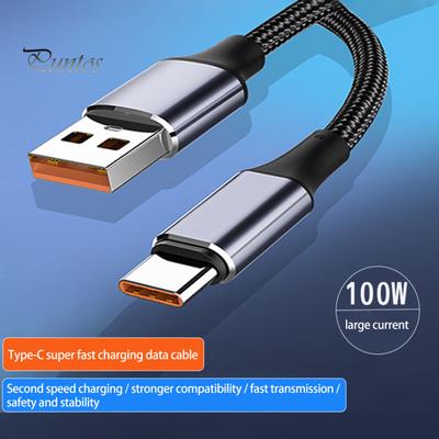 Data Cable Universal High Current Braided Wire     Fast Charging 6A 100W USB Type-C Mobile Phone USB-C Charger Cable Cellphone Accessories