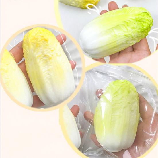 Fake Cabbage Stress Relief Toy, Anxiety Relieving Cabbage Squeeze Toy, Soft Stretchy Vegetable Fidget Toy, Portable Stress Ball Sensory Toy