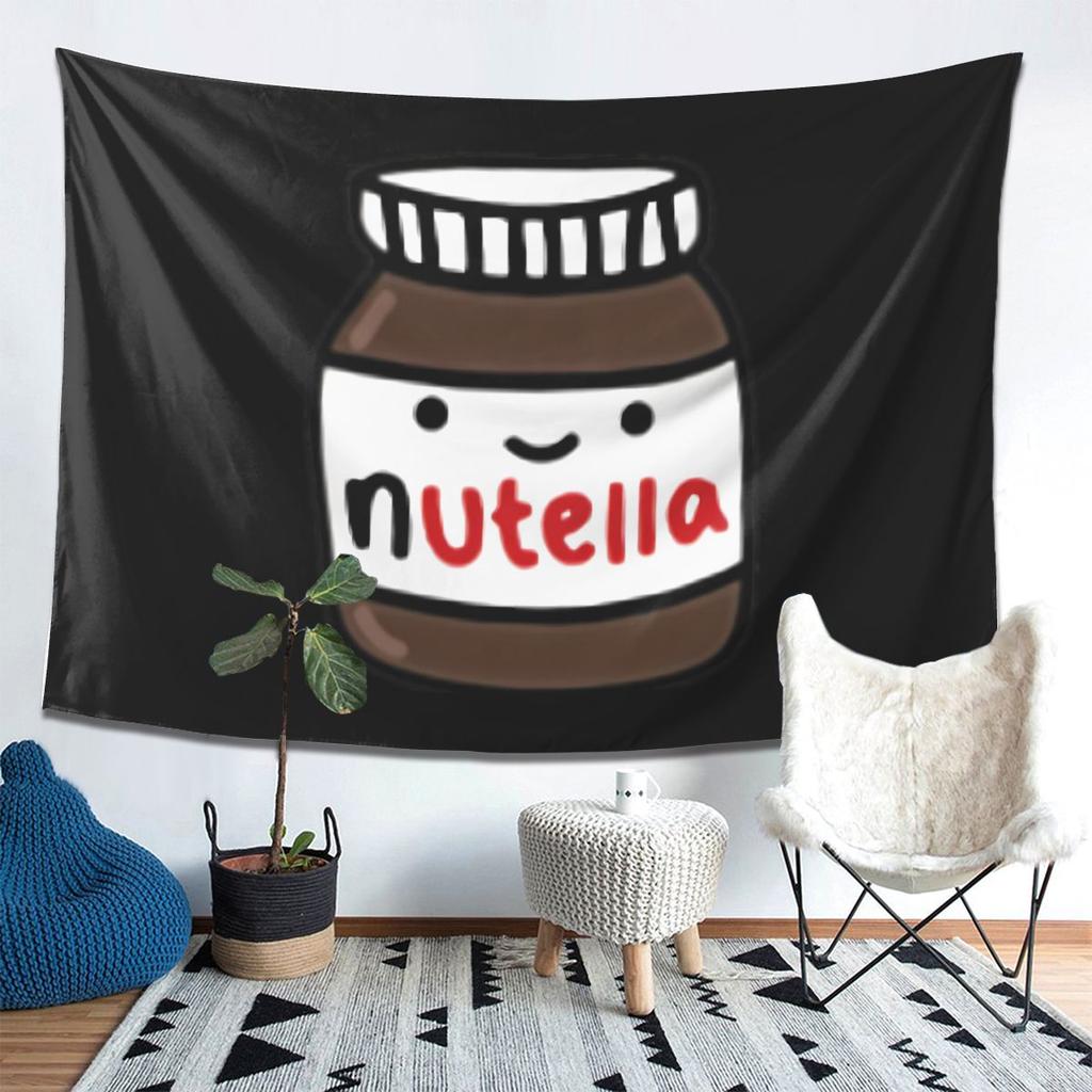 Nutella Tapestry Decoration Art Aesthetic Tapestries for Living Room Bedroom Home Wall Cloth Wall Hanging