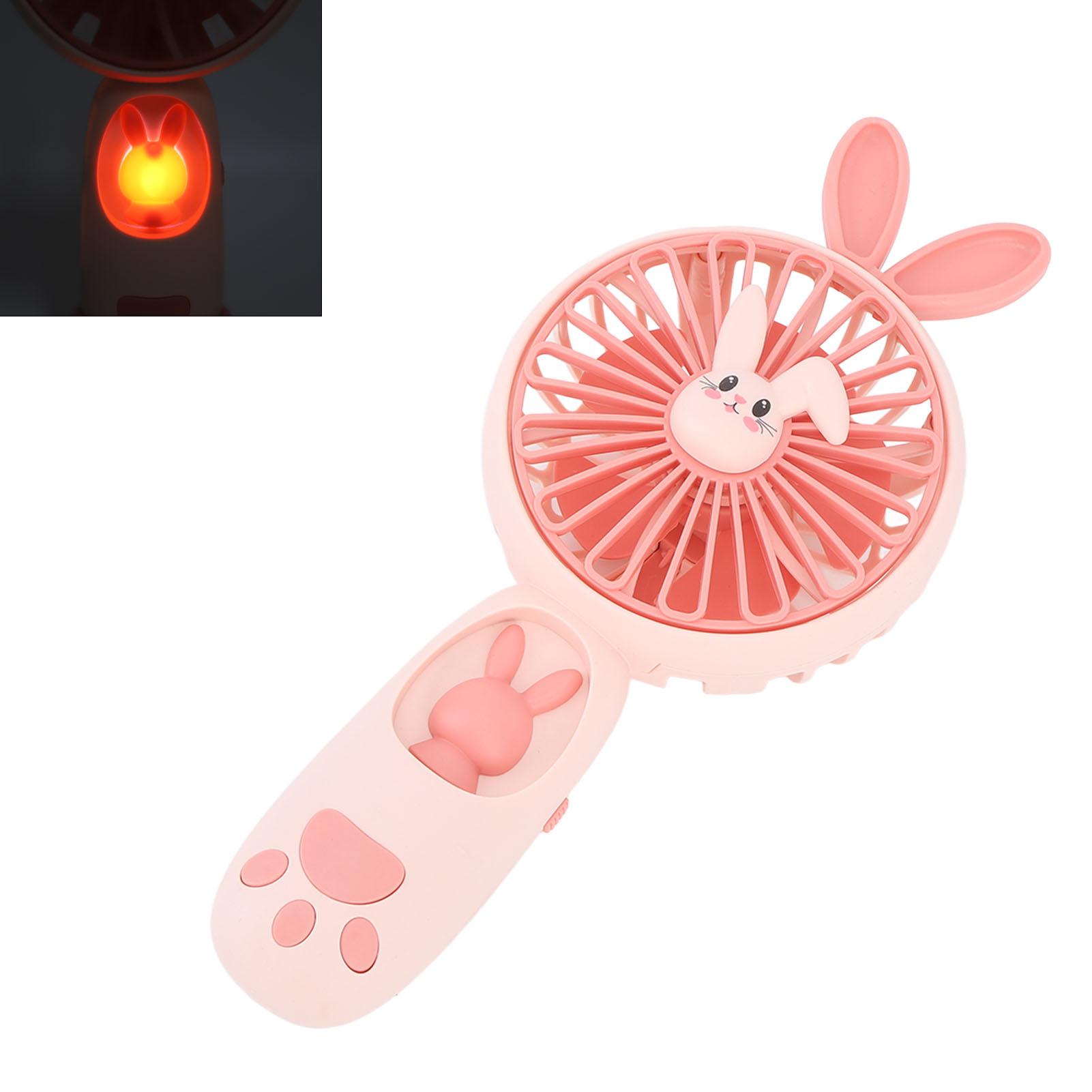 

Pportable Handheld Fan Cartoon Animal Fan Re able Night Light 400mAh Cute Small Fan with Built in Battery