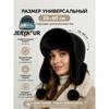 JERYAFUR Women White Ushanka Trapper Hat, Faux Fur Ear Flap with Pom Poms Warm Ladies Winter Cap for Snowy Cold Weather