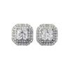 Hui Zhiyi 2023 Bartia Style 925 Silver Simulated One Carat Diamond Pave Earrings