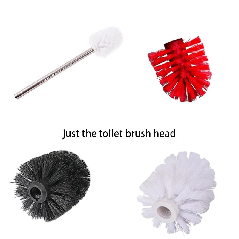 Replacement Wc Plastic Bathroom Cleaning Toilet Brush Head Holder Black White