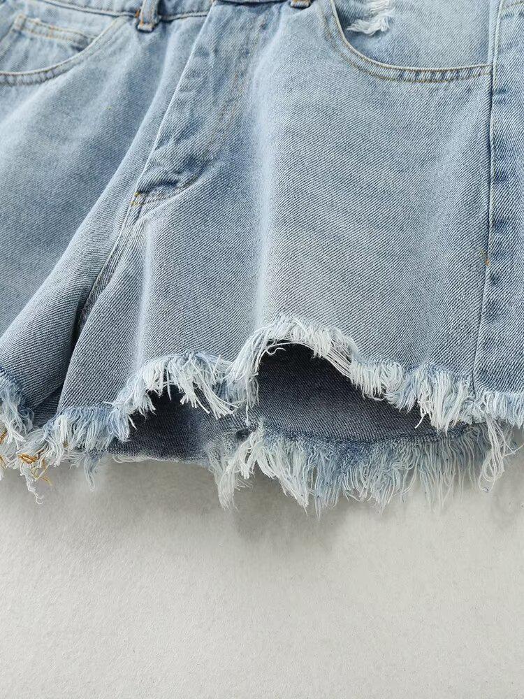 New Summer Street Fashion: European & American Casual Ripped Denim Shorts for Women
