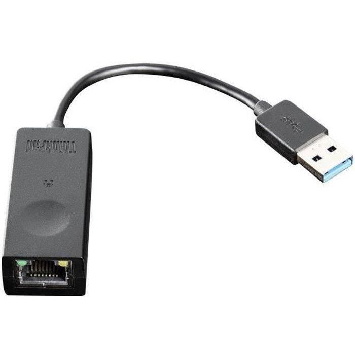 Adaptateur réseau lenovo - carte gigabit ethernet usb 3.0 - 1 port - paire torsadée