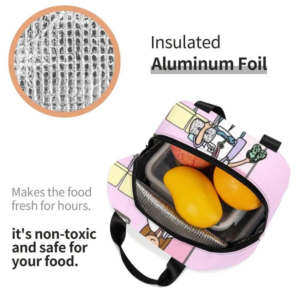 Custom Doctor Nurse Medical Medicine Insulated Lunch Tote Bag for Women Portable Thermal Cooler Food Lunch Box School