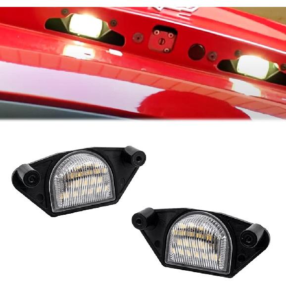 LED License Plate Lights Number Lamp for Chevy Corvette C4 C5 C6 Powered by High Power SMD Xenon White LED Error Free 2pcs
