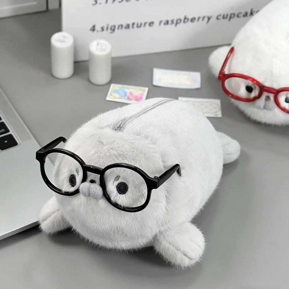 Simulation Texture Little Seal Pencil Case Large Capacity Stationery Storage Bag  Daily Use