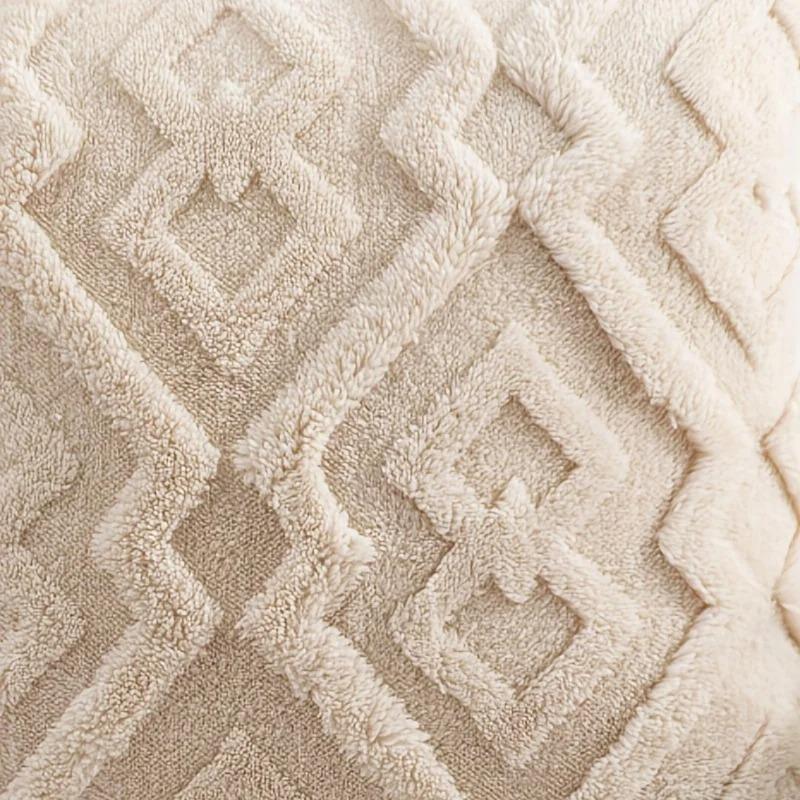 Beige Snowflake Velvet Jacquard Throw Pillow Covers Printed Pillowcase Decor Home Decor Room Decor Bedroom Cushion cover