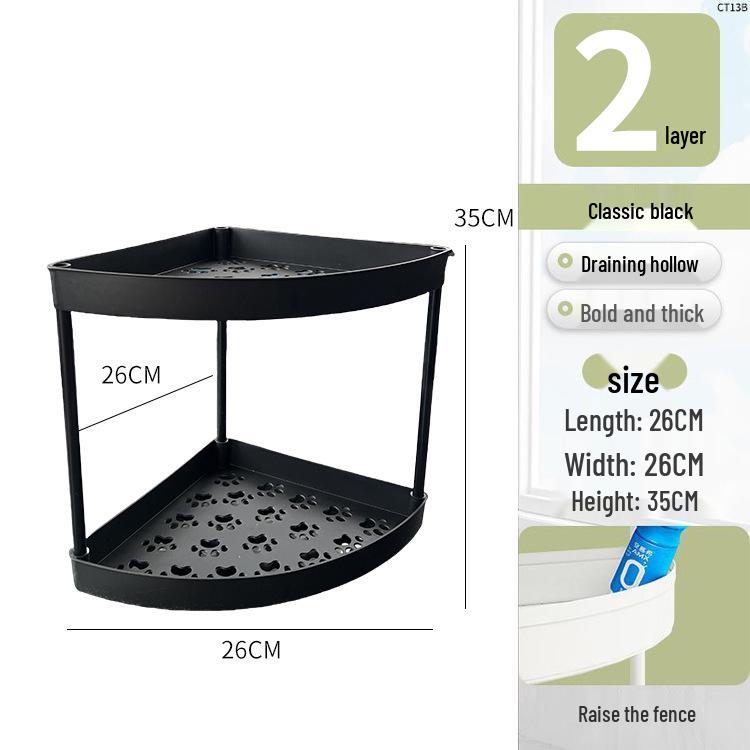Triangular Bathroom Corner Shelf Rack for Indoor Storage