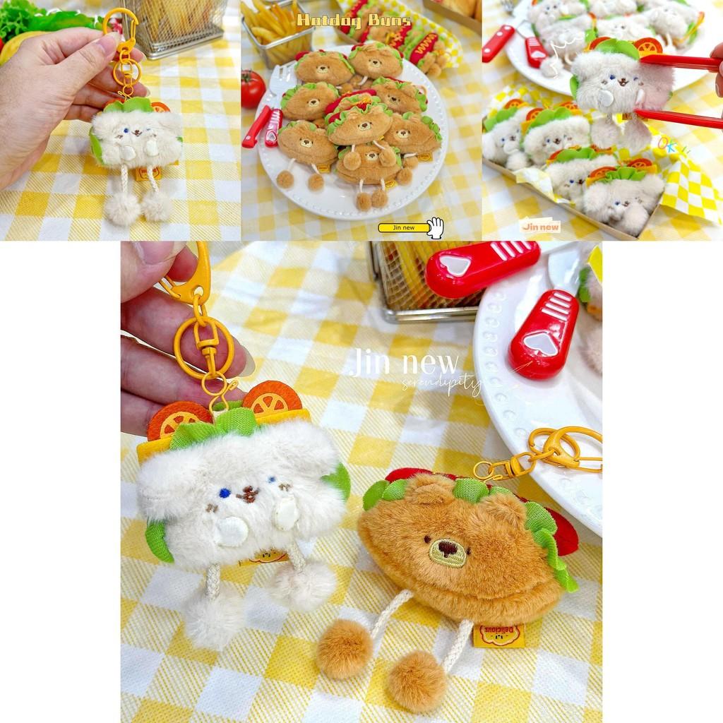 Cute Hot Dog Plush Keychain With Soft Material For Backpack Accessories And Gift Ideas
