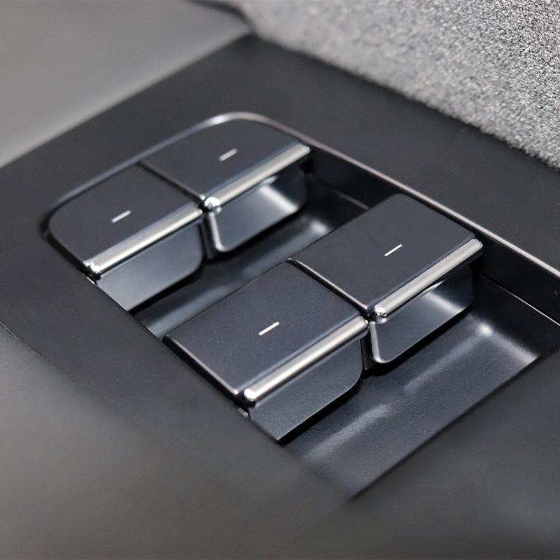 For Tesla Model 3/Y/3+ for Model Y Launch 2025 Window Lift Button Sequ Trim ABS Chrome Window Switch Button Cover Accessories