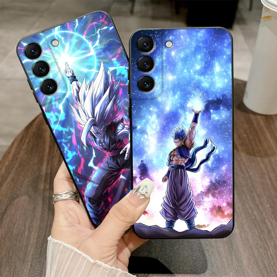 Case for Samsung Galaxy A51 A73 A22 A52 A41 A25 A71 A24 A55 A26 A72 A35 A23 A53 A36 A32 Black Soft Phone Cover Dragon Ball Son