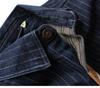 Men's Casual Retro Striped Denim Shirt Jacket - Long-Sleeved, Loose Fit for Spring and Autumn