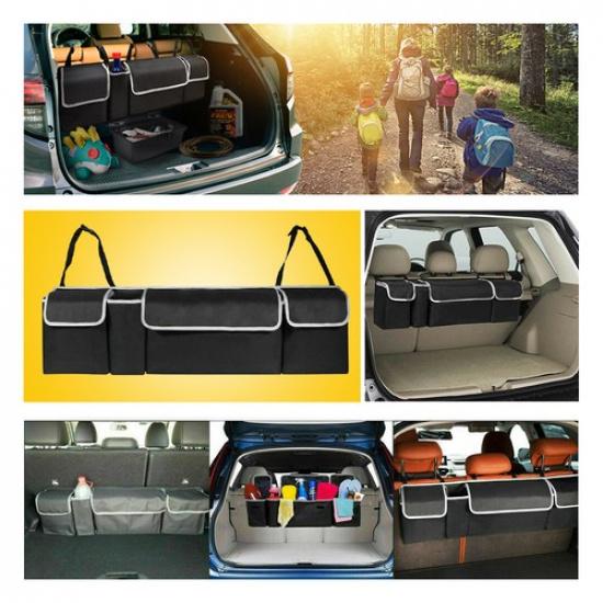 Car Cargo Trunk Net Organizer Hanging Back Seat Storage Organizer Bag For SUV