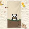 Süßes Kawaii Panda Strandtuch, Pastell-Garten-Print Schnelltrocknendes Handtuch