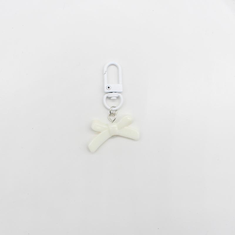 Colorful Bow Keychain & Earphone Pendant for Girls' Bags