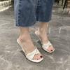 Neue transparente Kristallabsätze, keine müden Füße, High Heels, Damen Sommer Mode, vielseitig, bequem, Strasssandalen Damen