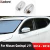 For Nissan Qashqai J11 2014 2015 2016 2017 2018 ABS Chrome Car Accessories Side Door Rearview Mirror Cover Trim Molding Overlay