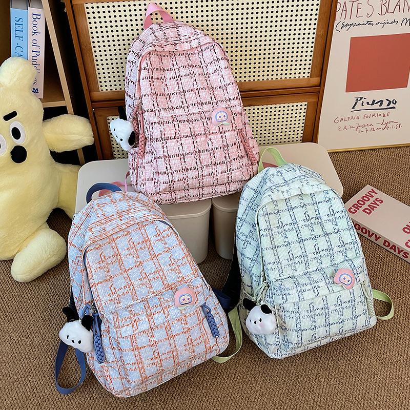 Backpack girl junior high school student casual backpack sweet cute schoolbag lightweight backpack