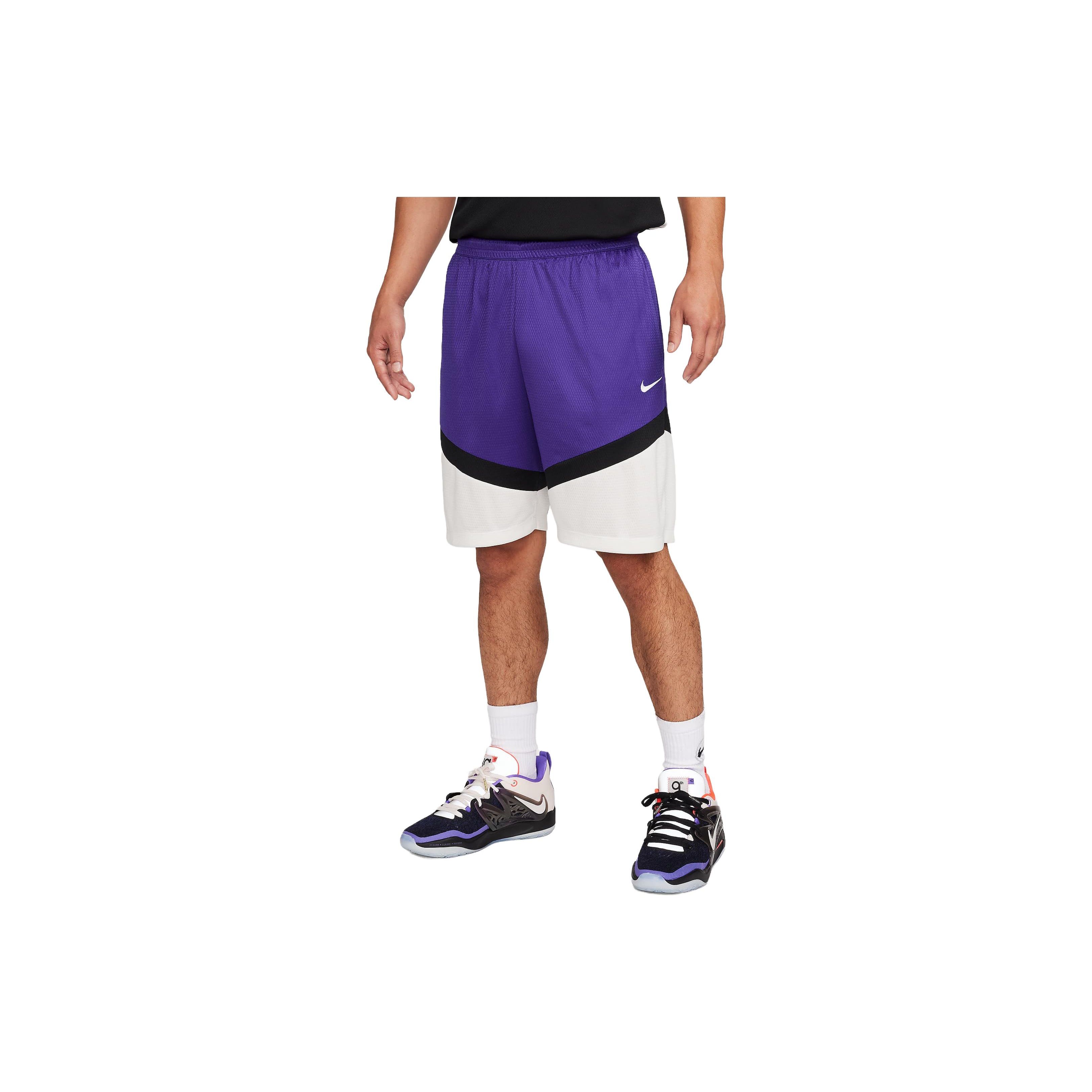 

Nike Dri-FIT Icon Color Block Elastic Waist Basketball Shorts Men shorts Purple DV9525-504 M