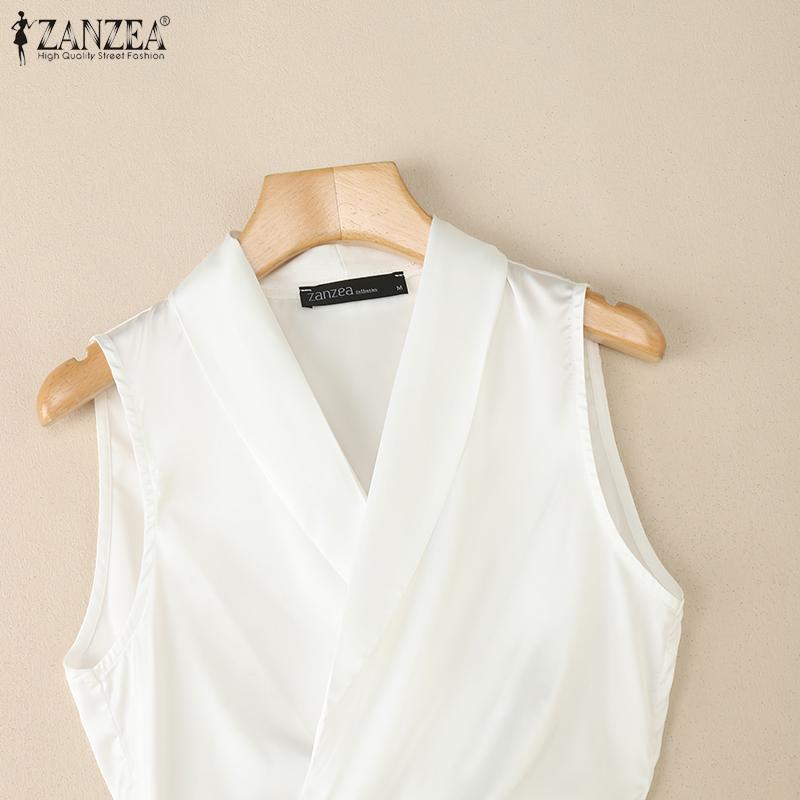 ZANZEA Women Summer V-Neck Casual Sleeveless Tank Tops