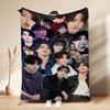 Edgy Fashion Style Black Theme Blanket Suitable For All Seasons For Outdoor Travel Home Decor Valentine'S Day Gift