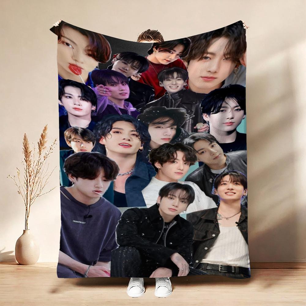 Edgy Fashion Style Black Theme Blanket Suitable For All Seasons For Outdoor Travel Home Decor Valentine'S Day Gift