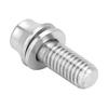 Bicycle Titanium Alloy Water Bottle Cage Screw Bolt M5x12 16mm with Washer (Titanium M5x12)