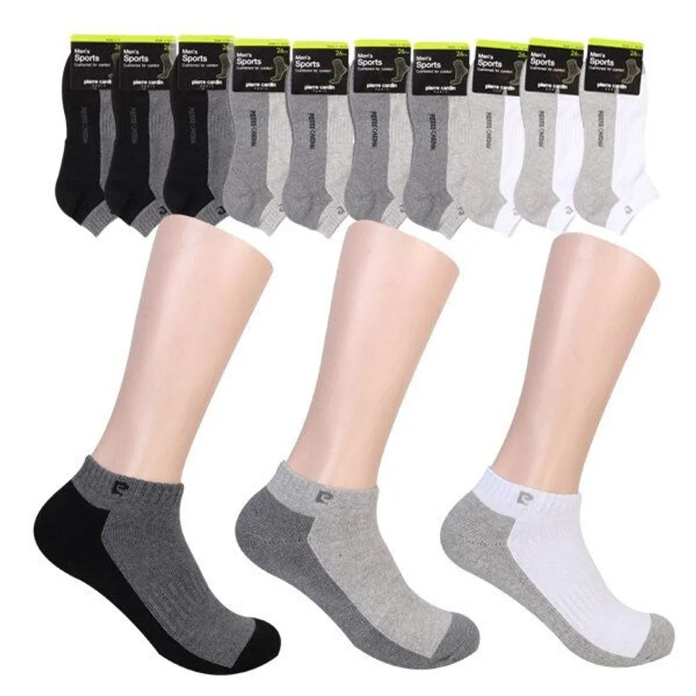 Pierre Cardin Men s Sports Pile Socks Two-Tone Pile Sneaker Socks 10 Pairs PC File Two-Tone SK 10 Pairs 26