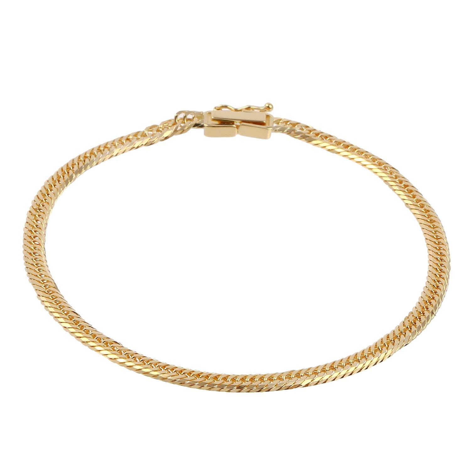 

Fairy Carret 18K Gold Kihei with Folding Made in Japan 8-Sided T-Shaped Bracelet, 5g, 18cm, Clasp, Certified, золотий