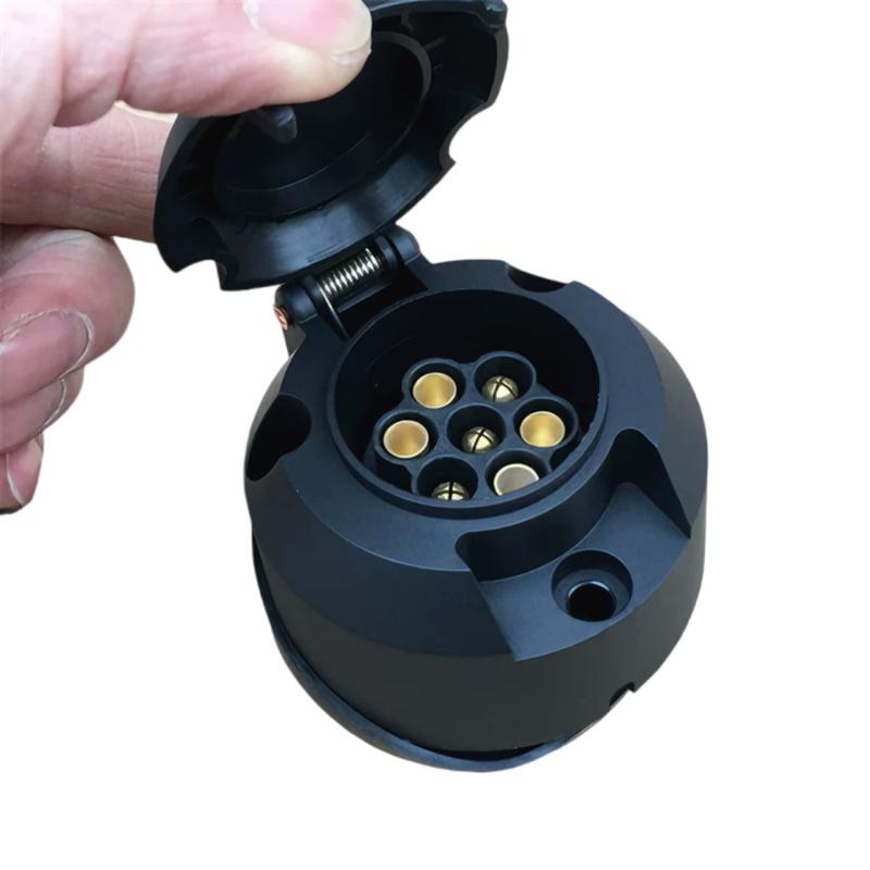 7/13Pin 12V Trailer Wiring Socket Towbar Towing Converter Durable Plug Socket Adapter Protector Connections for Caravan Truck