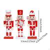 3x Nutcracker Figurine Wooden Christmas Decor Traditional Crafts Ornament for