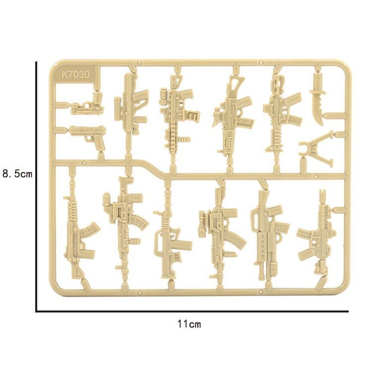 Doll Scene With Anti-Aircraft Maxine Anti-Aircraft Heavy Machine Gun Mortar Assembly Building Block