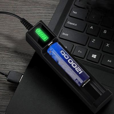 1 Slot Battery USB Charger Adapter Smart Chargering For Rechargeable Batteries Li-ion 18650 14500