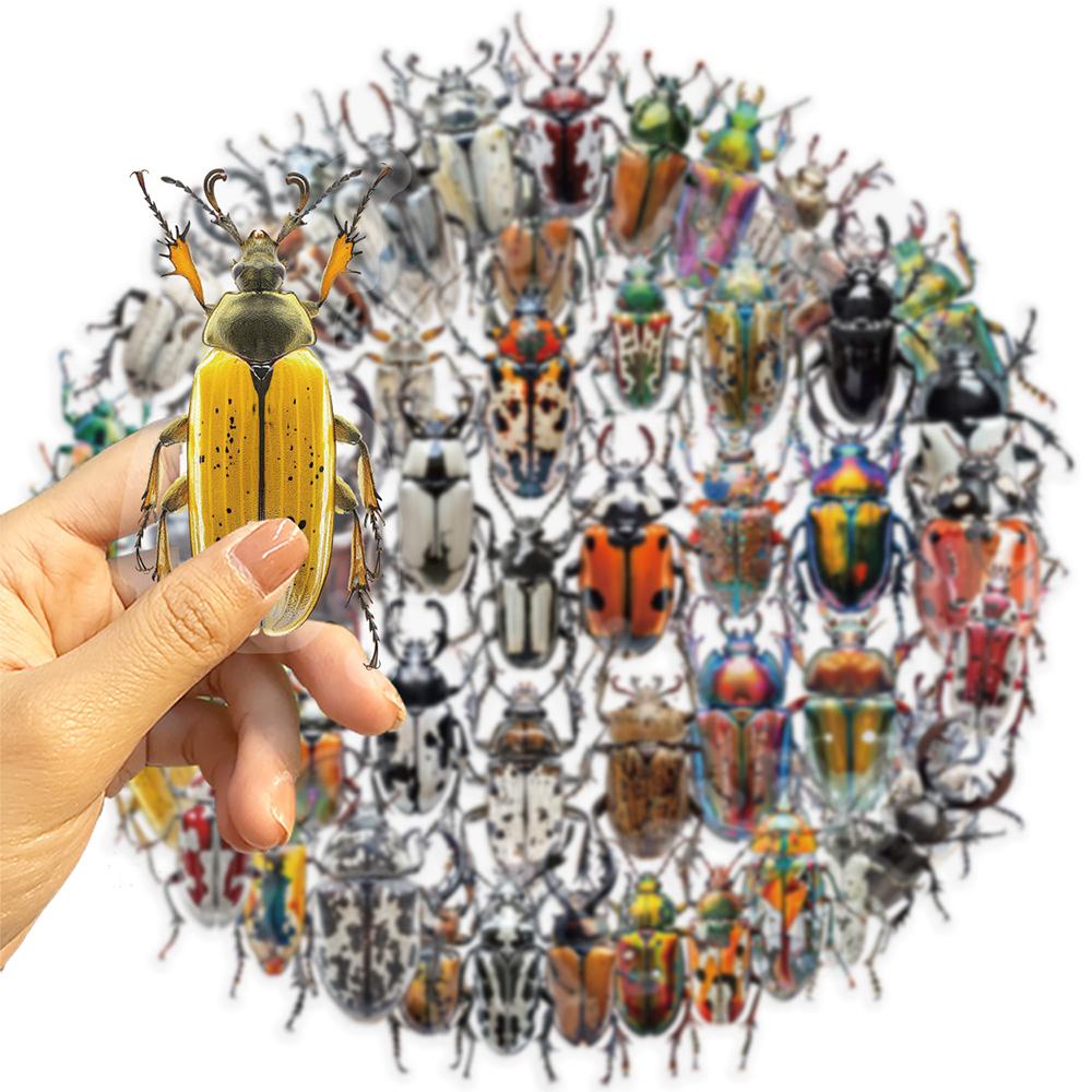 10/30/50pcs Transparent Insect Graffiti Stickers Realistic Beetle Decals DIY Laptop Journal Notebook Reward Cool Cartoon Sticker