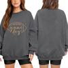Unisex Lightweight Long Sleeve Neck Printed Pullover Sweatshirt for Men and Women