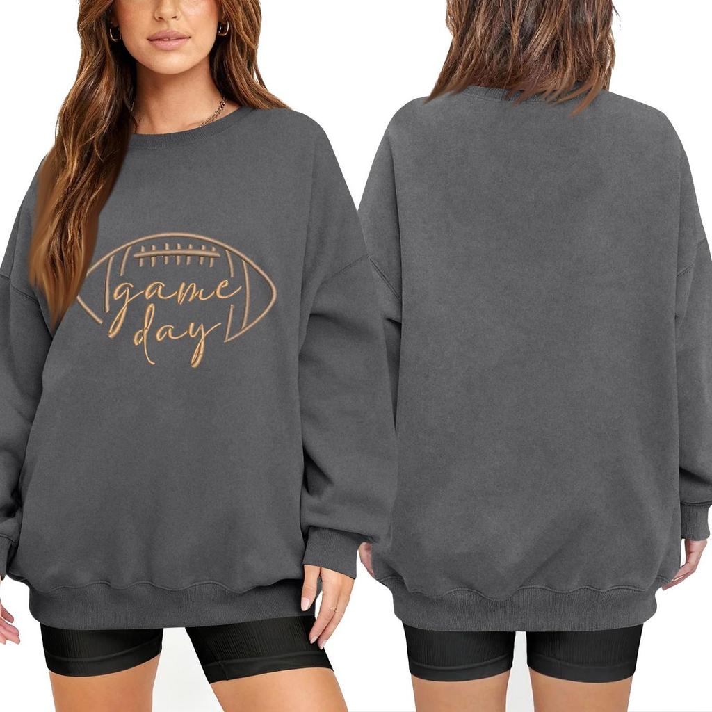 Unisex Lightweight Long Sleeve Neck Printed Pullover Sweatshirt for Men and Women