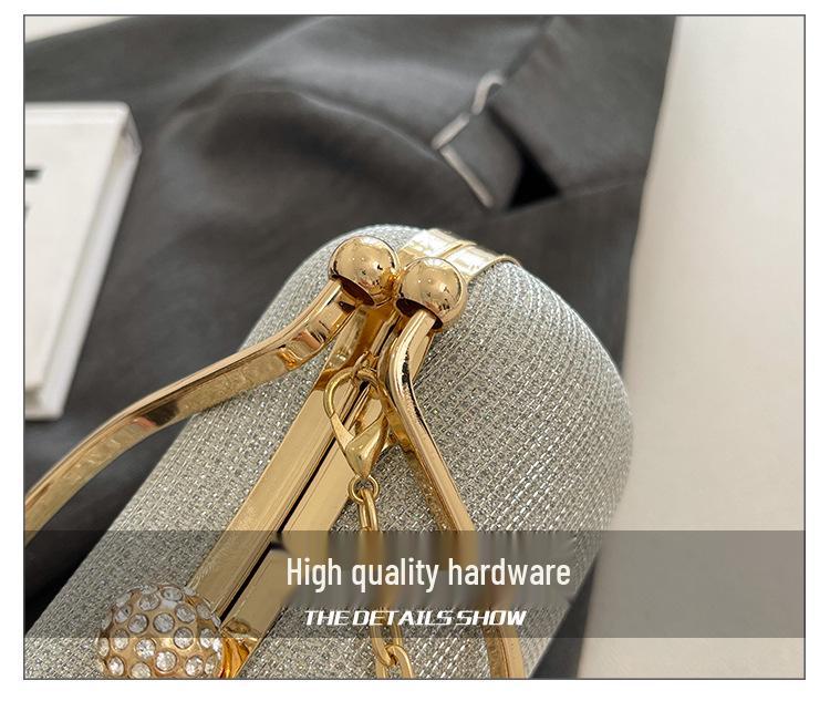 2025 Luxury French Rhinestone Single Shoulder Evening Crossbody Bag