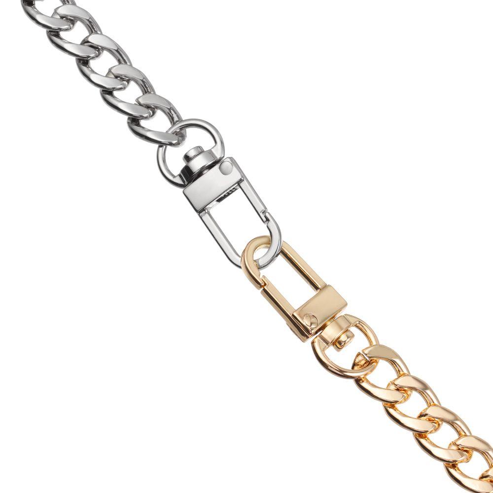 Women Aluminum Parts&Accessories Replacement Purse Chain Shoulder Bag Straps Extender with Metal Buckle Metal Flat Chain