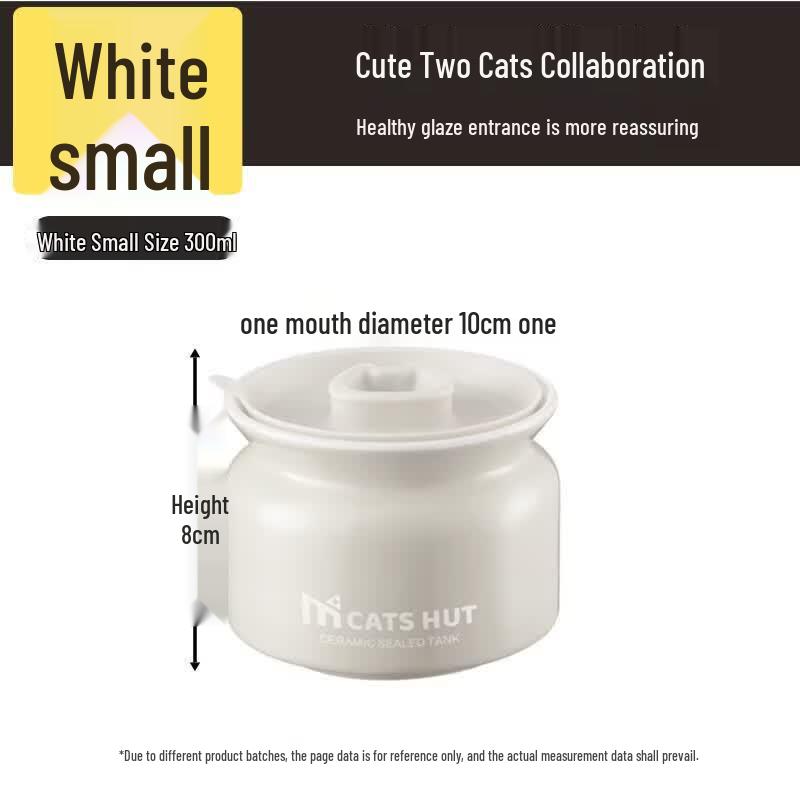 

COOKER KING Two-Cat Ceramic Lard Storage Jar
