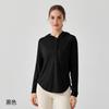 Autumn hooded yoga clothes wear light and breathable sports and leisure blouse comfortable and thin loose fitness clothes top
