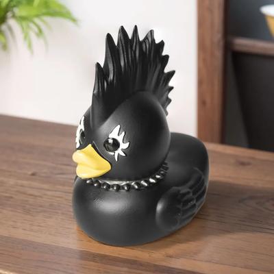 Resin Duck Statue Evil Elements Devil Duck Ornament Gothic Duck Sculpture Duck Collectable Toys for Car Interior Decor