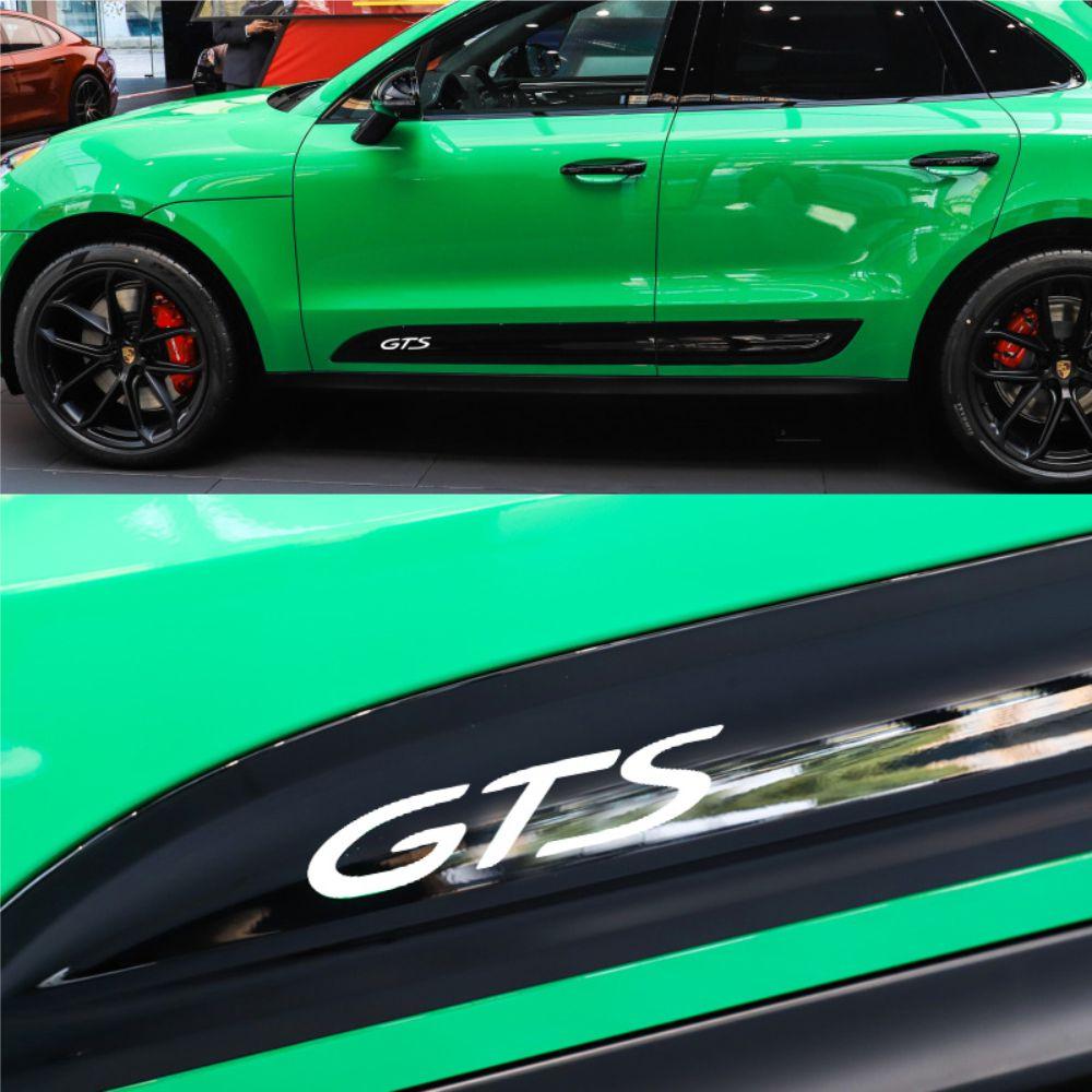 DFRG8 2PCS Car Styling GTS Body Emblem Badge Sticker For Porsche Cayenne Cayman Panamera Macan 911 718 928 901 930