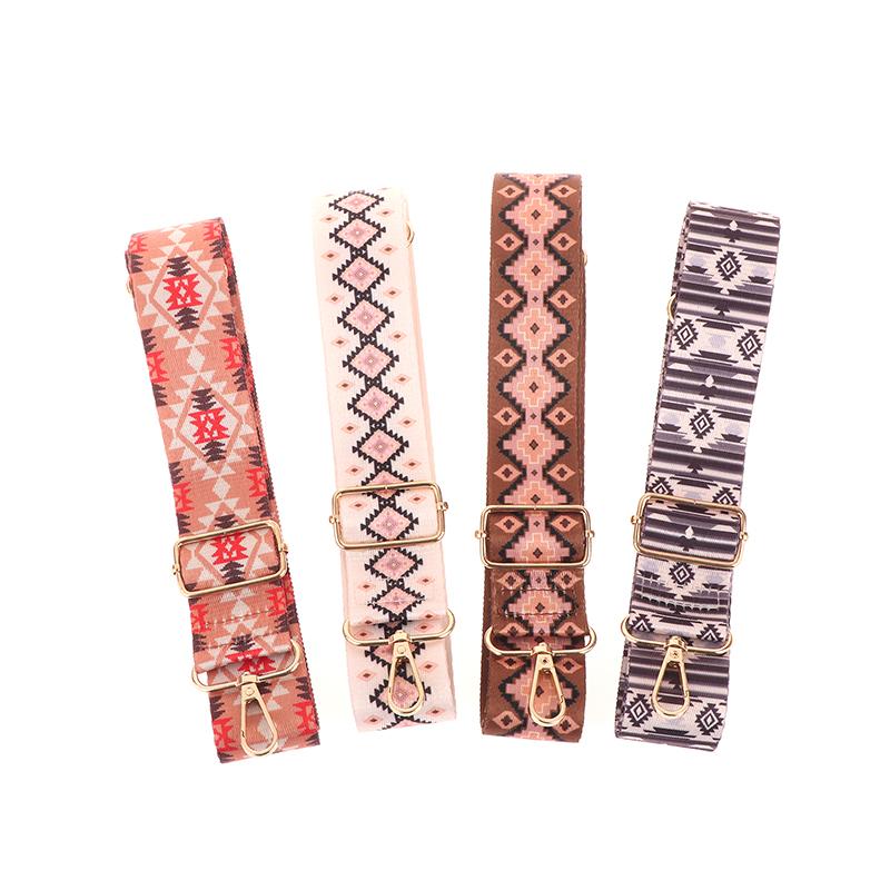 Vintage Tištěné Květinové Popruhy na Rameno Nastavitelný Náhradní Dlouhý Popruh na Rameno Všestranné Doplňky k Taškám