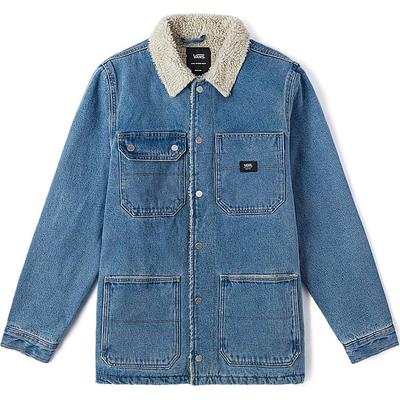 Modisches Polo-Kragen Baumwolle Langarm Jeansjacke Herrenjacken Grau Blau VN000K4XCDX