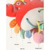 Baby Car Seat Stroller Plush Hanging Rattle Toys Newborn Crib Bed Around Toy Crab Animal with Teether Rattle Sound Mirror Clip