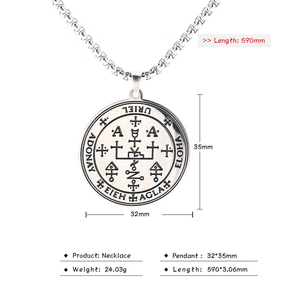 Dawapara Archanioły Uriel Nadprzyrodzony Wisiorek Naszyjnik Anioł Mądrości Światło Boga Stal Nierdzewna Amulet Naszyjnik Talizman