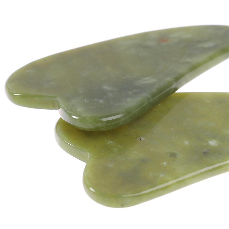 Gua Sha Natural Green Jade Quartz  Stone  Bodys Massage Board Tool