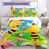 3pcs Maya the Bee Bedding Set Duvet Cover Closure Includes 1 Duvet Cover & 2 Pillowcases, Soft and Comfortable for All Seasons.
